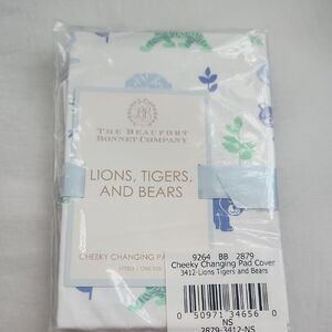 The Beaufort Bonnet Company Cheeky Changing Pad Cover - Blue and Green